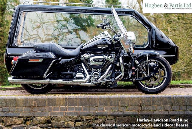 Harley Davidson Road King Bike with side hearse